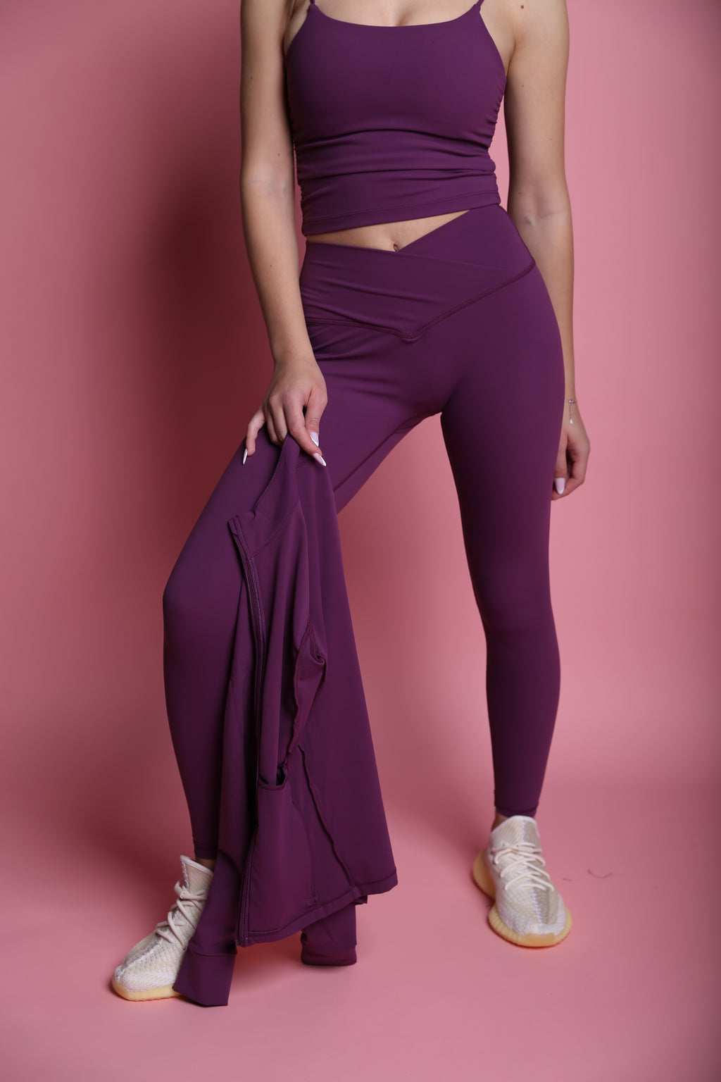 Plum V-Shape Leggings